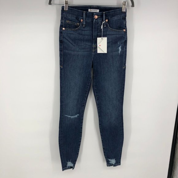 Good American Good Waist Destroyed Distress 0 /25 - Picture 1 of 6